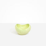 Dinosaur Designs Medium Beetle Bowl in Pistachio — handcrafted pale green resin bowl with rounded organic form and pinched open rim