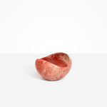 Dinosaur Designs Medium Beetle Bowl in Rust — handcrafted terracotta red and cream resin bowl with rounded organic form and pinched open rim