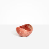 Dinosaur Designs Medium Beetle Bowl in Rust — handcrafted terracotta red and cream resin bowl with rounded organic form and pinched open rim