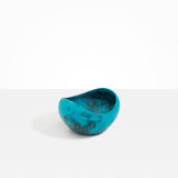 Dinosaur Designs Medium Beetle Bowl in Turquoise — handcrafted teal blue resin bowl with rounded organic form and pinched open rim