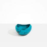Dinosaur Designs Medium Beetle Bowl in Turquoise — handcrafted teal blue resin bowl with rounded organic form and pinched open rim
