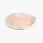 Dinosaur Designs Large Bones Bowl in Rose Swirl — handmade pink resin shallow serving bowl with a rounded organic form