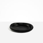 Dinosaur Designs Medium Bones Bowl in Black — mid sized handmade black resin shallow serving bowl with a rounded organic form