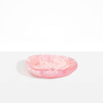 Dinosaur Designs Small Bones Bowl in Shell Pink — small handmade marbled pink resin shallow serving bowl with a rounded organic form