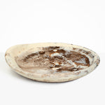 Dinosaur Designs Extra Large Bones Bowl in Cappuccino —  handmade marbled brown and cream resin shallow decorative bowl with a rounded organic form
