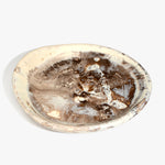 Dinosaur Designs Extra Large Bones Bowl in Cappuccino —  handmade marbled brown and cream resin shallow decorative bowl with a rounded organic form