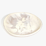 Dinosaur Designs Extra Large Bones Bowl in Chalk Swirl —  handmade marbled off-white resin shallow decorative bowl with a rounded organic form