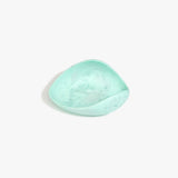 Dinosaur Designs Small Leaf Bowl in Mint — handcrafted marbled green blue resin bowl with curved organic form