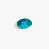 Dinosaur Designs Petal Dessert Bowl in Turquoise — handcrafted marbled teal blue resin bowl with curved form and pinched organic rim