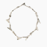 Dinosaur Designs Bones Choker in Granite Colour resin with Silver-Plated Brass Material..