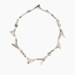 Dinosaur Designs Bones Choker in Granite Colour resin with Silver-Plated Brass Material