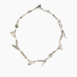 Dinosaur Designs Bones Choker in Granite Colour resin with Silver-Plated Brass Material