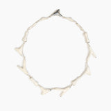 Dinosaur Designs Bones Choker in Chalk Swirl Colour resin with Silver-Plated Brass Material