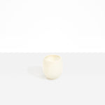 Dinosaur Designs Large Rock Cup in Chalk Swirl — handcrafted marbled off-white resin cup with rounded bulbous form and open organic rim