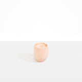 Dinosaur Designs Large Rock Cup in Rose Swirl — handcrafted marbled pink and transparent resin cup with rounded bulbous form and open organic rim