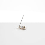 Corey Ashford Oyster Incense Holder in Silver — polished silver-plated brass cast metal oyster shell incense holder for single stick