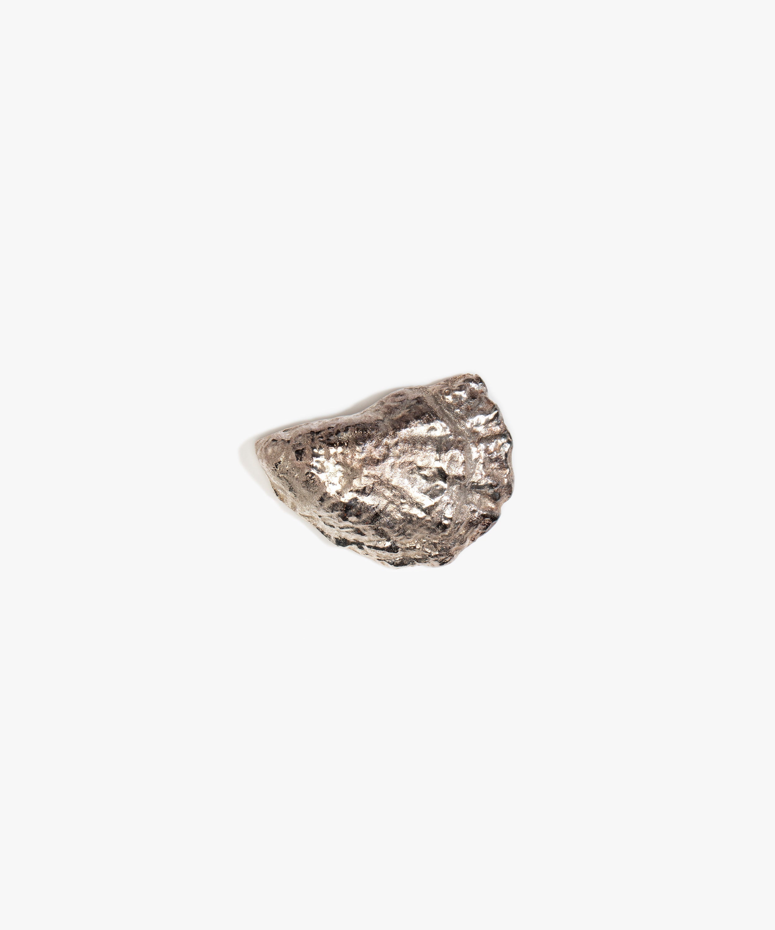 Corey Ashford Oyster Incense Holder in Silver — polished silver-plated brass cast metal oyster shell incense holder for single stick