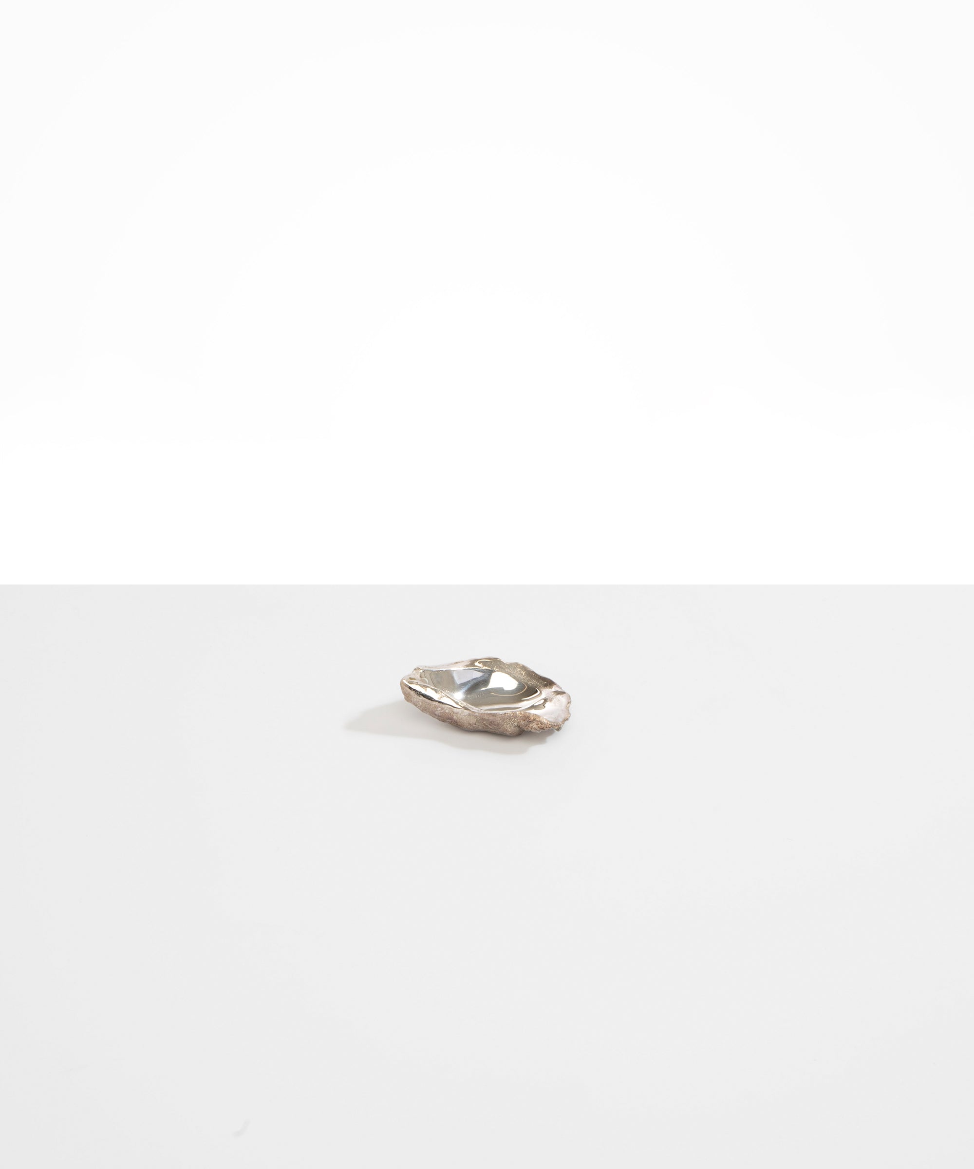 Corey Ashford Oyster Incense Holder in Silver — polished silver-plated brass cast metal oyster shell incense holder for single stick