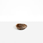 Dinosaur Designs Bones Dish in Cappuccino — small handcrafted brown and cream marbled resin trinket dish with organic form..
