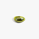Dinosaur Designs Bones Dish in Malachite — small handcrafted marbled green and blue resin trinket dish with organic form