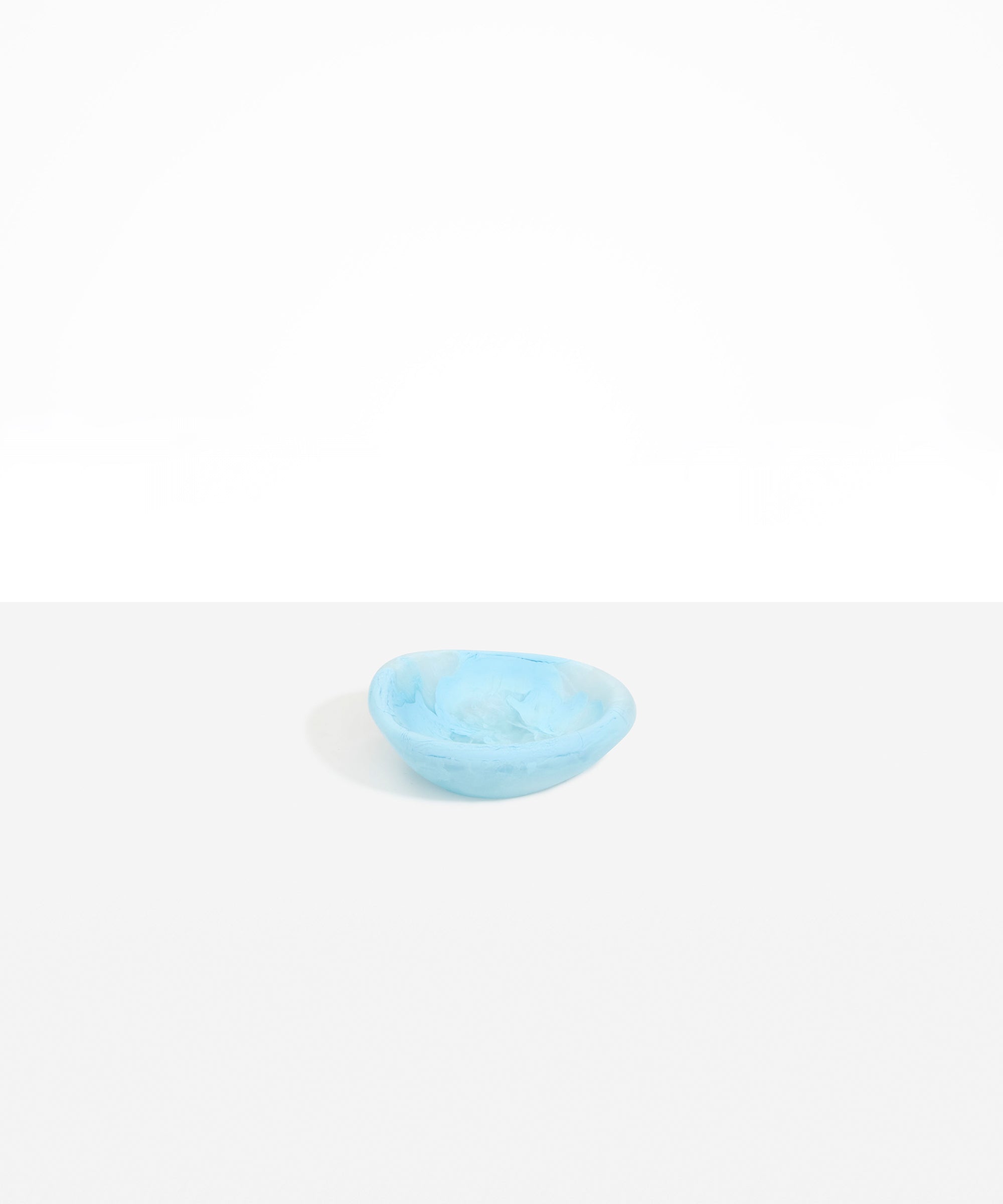 Dinosaur Designs Bones Dish in Pool — small handcrafted blue marbled resin trinket dish with organic form..