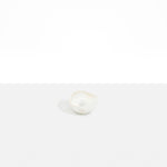 Dinosaur Designs Beetle Dish in Chalk Swirl — handcrafted marbled off-white resin miniature salt dish with rounded organic form