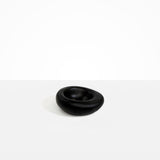 Dinosaur Designs Drift Dish in Black— handcrafted black resin chunky trinket dish with organic form