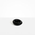 Dinosaur Designs Drift Dish in Black— handcrafted black resin chunky trinket dish with organic form