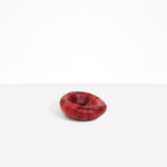 Dinosaur Designs Drift Dish in Cranberry— handcrafted marbled red resin chunky trinket dish with organic form