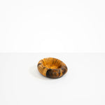 Dinosaur Designs Drift Dish in Dark Horn— handcrafted marbled brown, black and gold resin chunky trinket dish with organic form