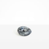 Dinosaur Designs Drift Dish in Slate— handcrafted marbled black and silver resin chunky trinket dish with organic form