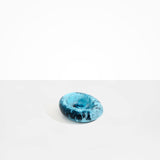 Dinosaur Designs Drift Dish in Water— handcrafted marbled light and dark blue resin chunky trinket dish with organic form