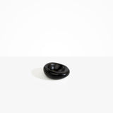 Dinosaur Designs Medium Drift Dish in Black— handcrafted black resin chunky trinket dish with organic form