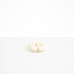 Dinosaur Designs Medium Drift Dish in Chalk Swirl— handcrafted marbled off white resin chunky trinket dish with organic form