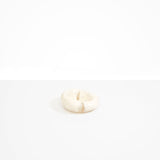 Dinosaur Designs Medium Drift Dish in Chalk Swirl— handcrafted marbled off white resin chunky trinket dish with organic form