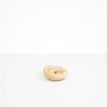 Dinosaur Designs Medium Drift Dish in Sandy Pearl— handcrafted marbled beige, grey and pearlescent resin chunky trinket dish with organic form