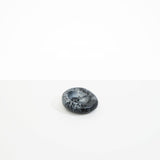 Dinosaur Designs Medium Drift Dish in Slate— handcrafted marbled black and silver resin chunky trinket dish with organic form