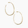 Dinosaur Designs Large Pebble Hoop Earrings in Gold-Plated Brass — polished gold-plated brass oversized oval hoop earrings with tapered wire and stud fastening