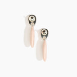 Dinosaur Designs ERRCKDUOL Long Rock Duo Earrings ROSE SWIRL.