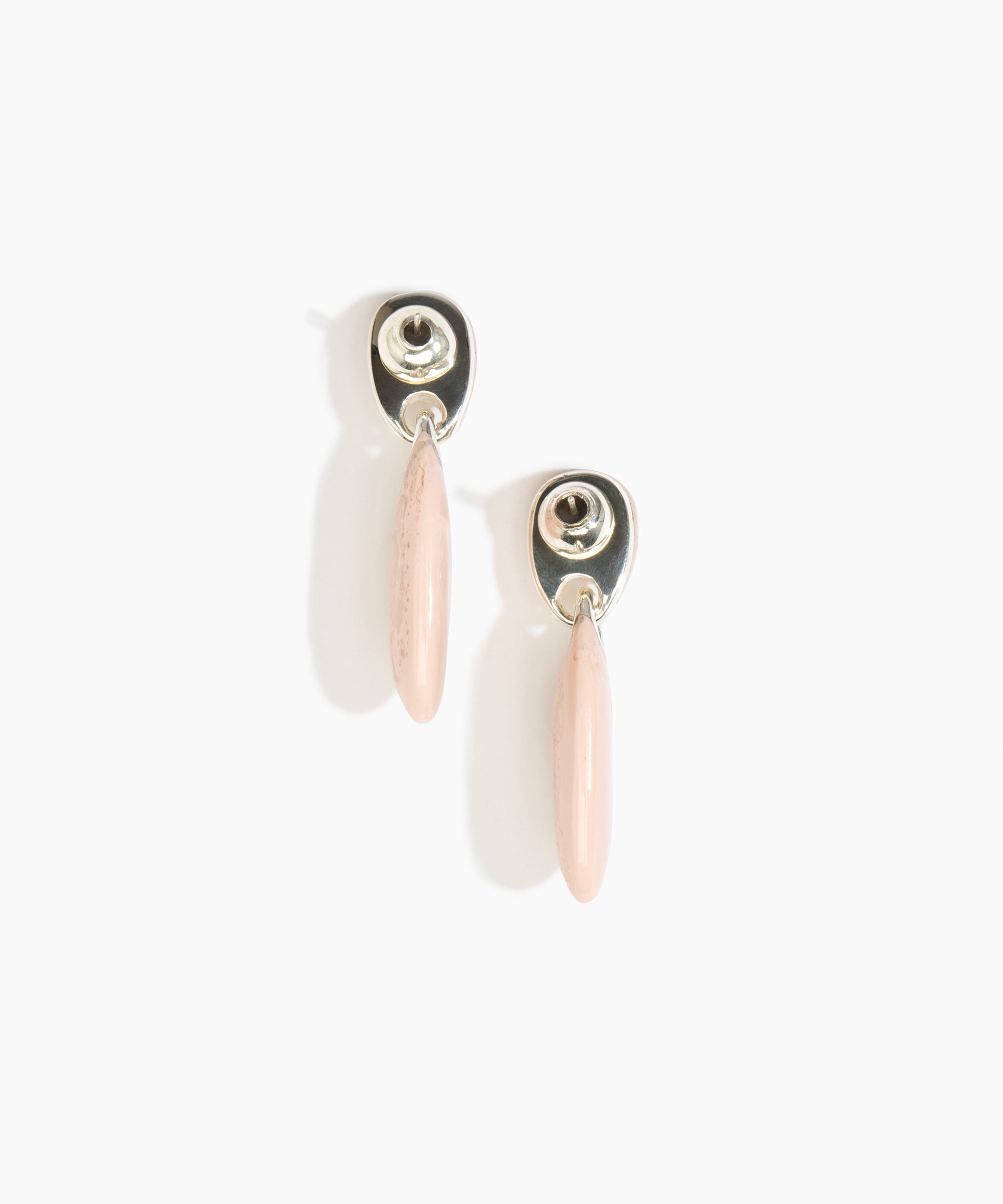 Dinosaur Designs ERRCKDUOL Long Rock Duo Earrings ROSE SWIRL..