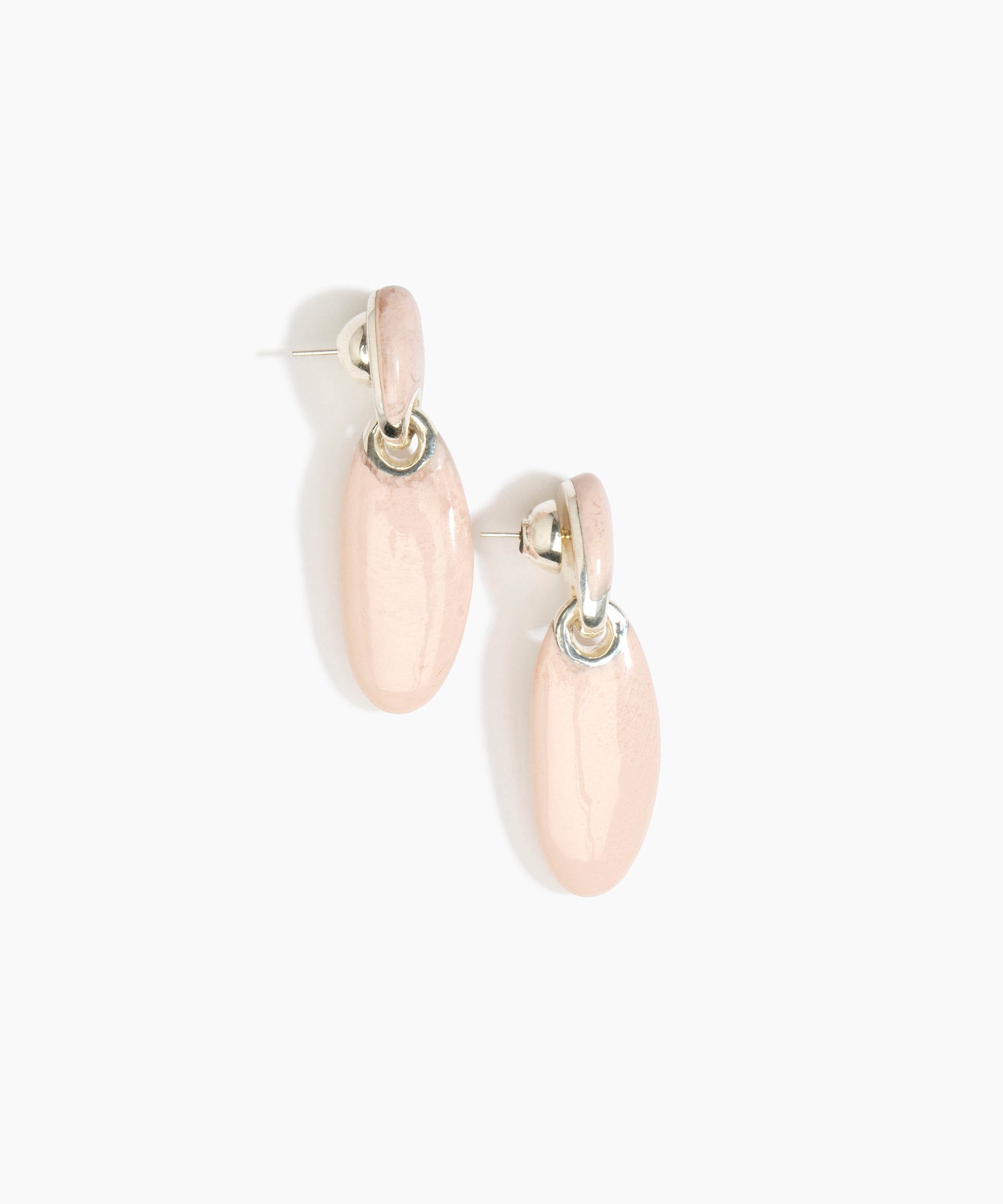 Dinosaur Designs ERRCKDUOL Long Rock Duo Earrings ROSE SWIRL