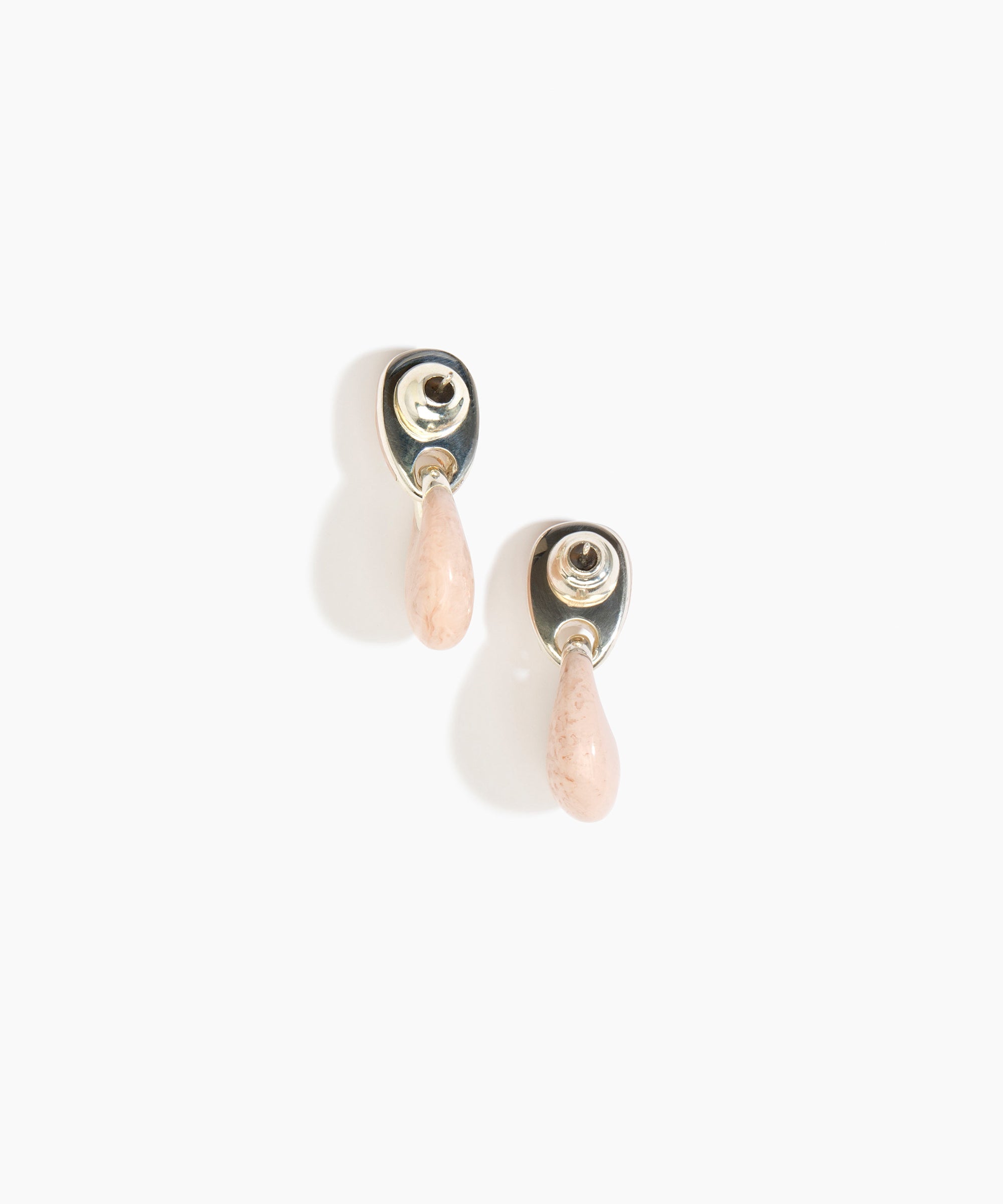 Dinosaur Designs ERRCKDUOS Small Rock Duo Earrings ROSE SWIRL