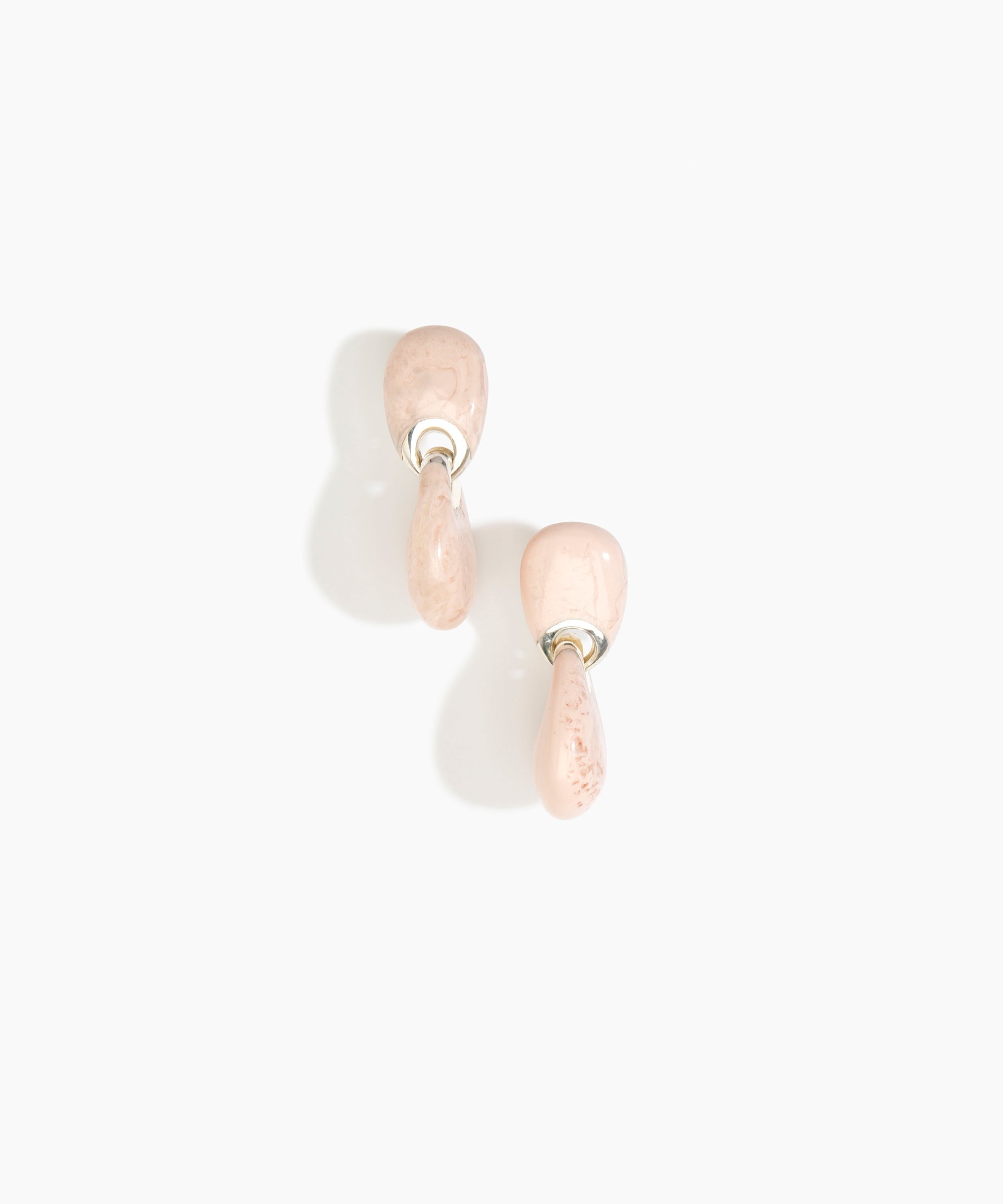 Dinosaur Designs ERRCKDUOS Small Rock Duo Earrings ROSE SWIRL.