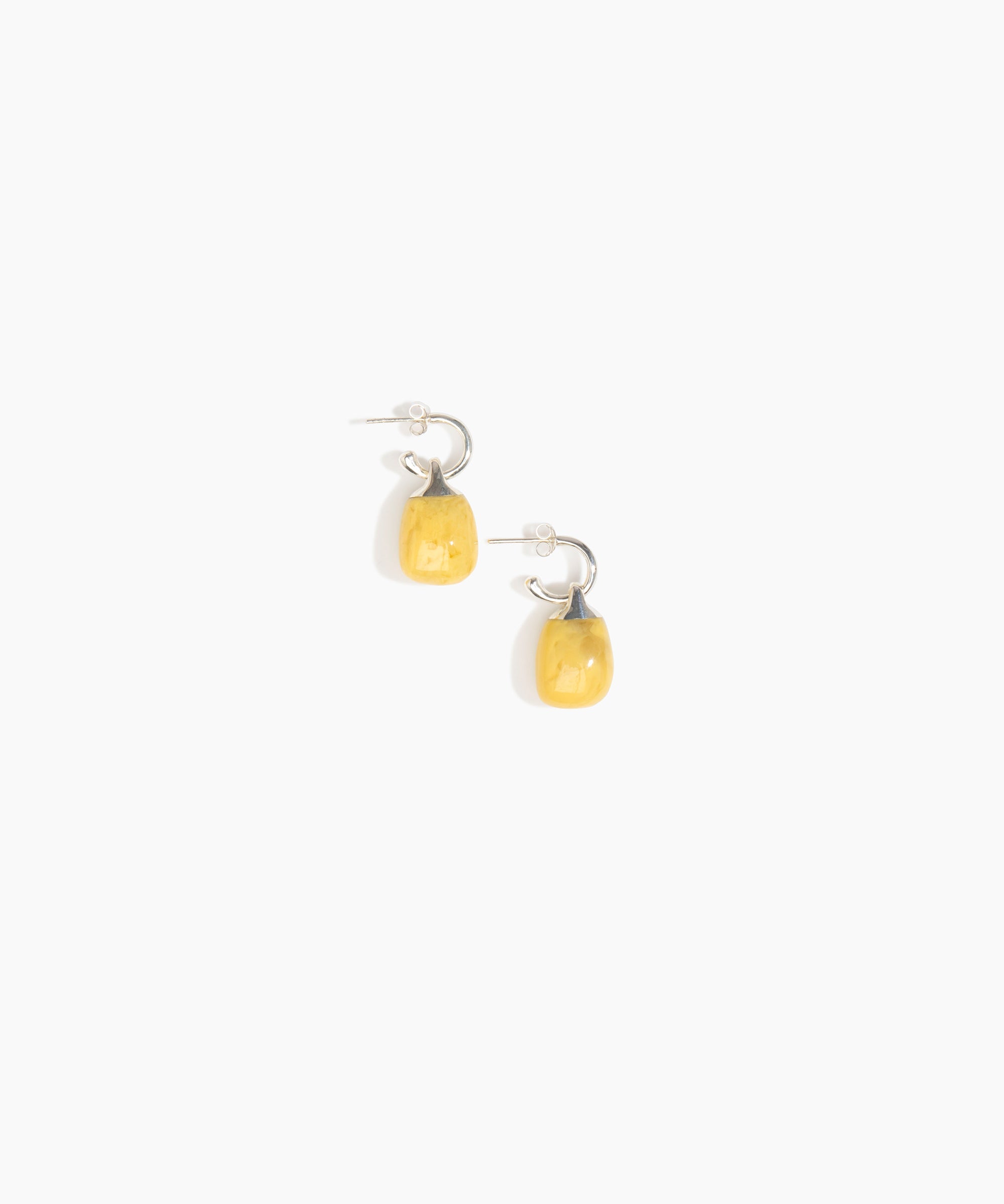 Dinosaur Designs ERRCKHOOPSML Small River Rock Hoop Earrings POLLEN..