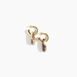 Small Rock Hoop Earrings
