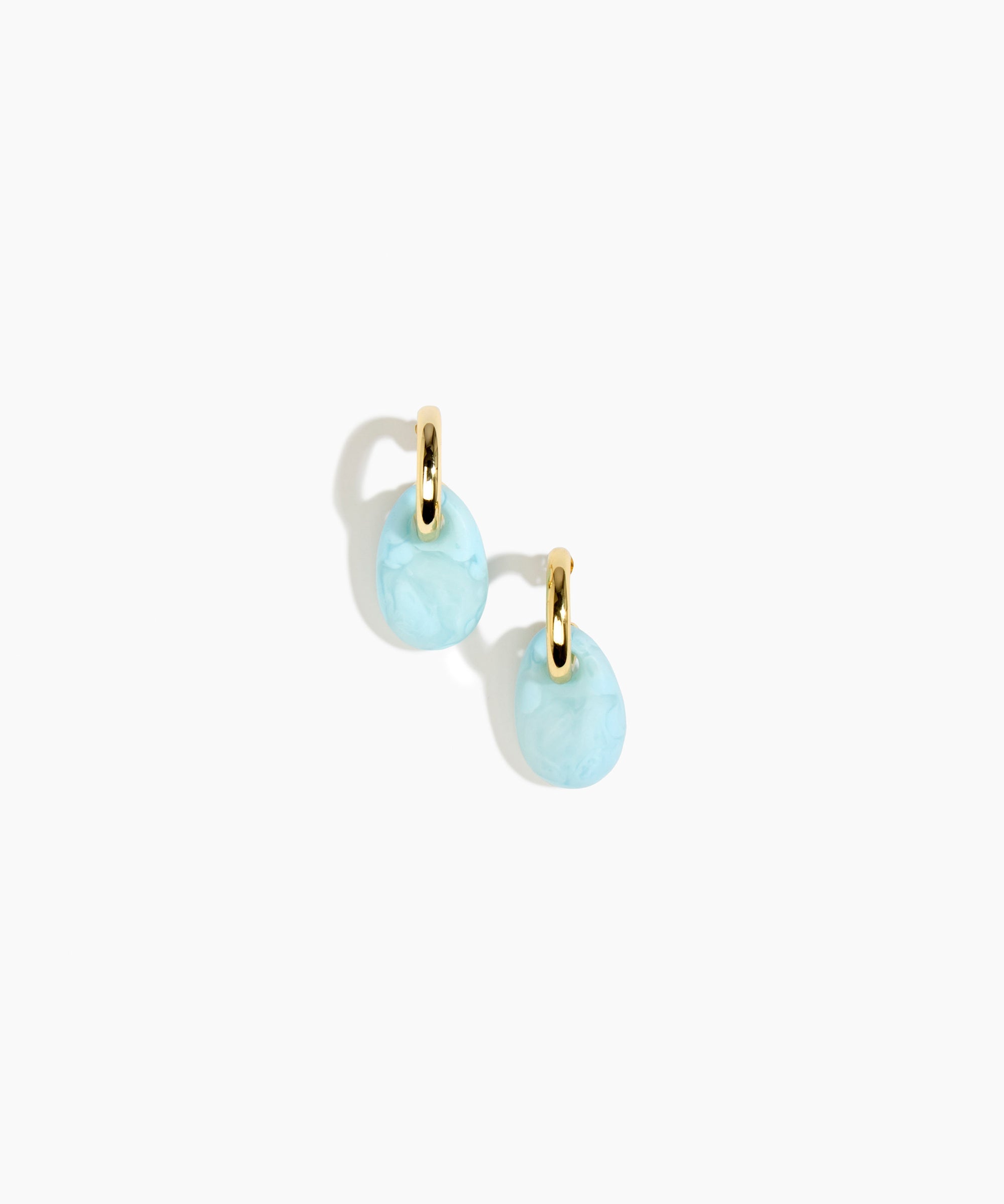 Small Rock Hoop Earrings