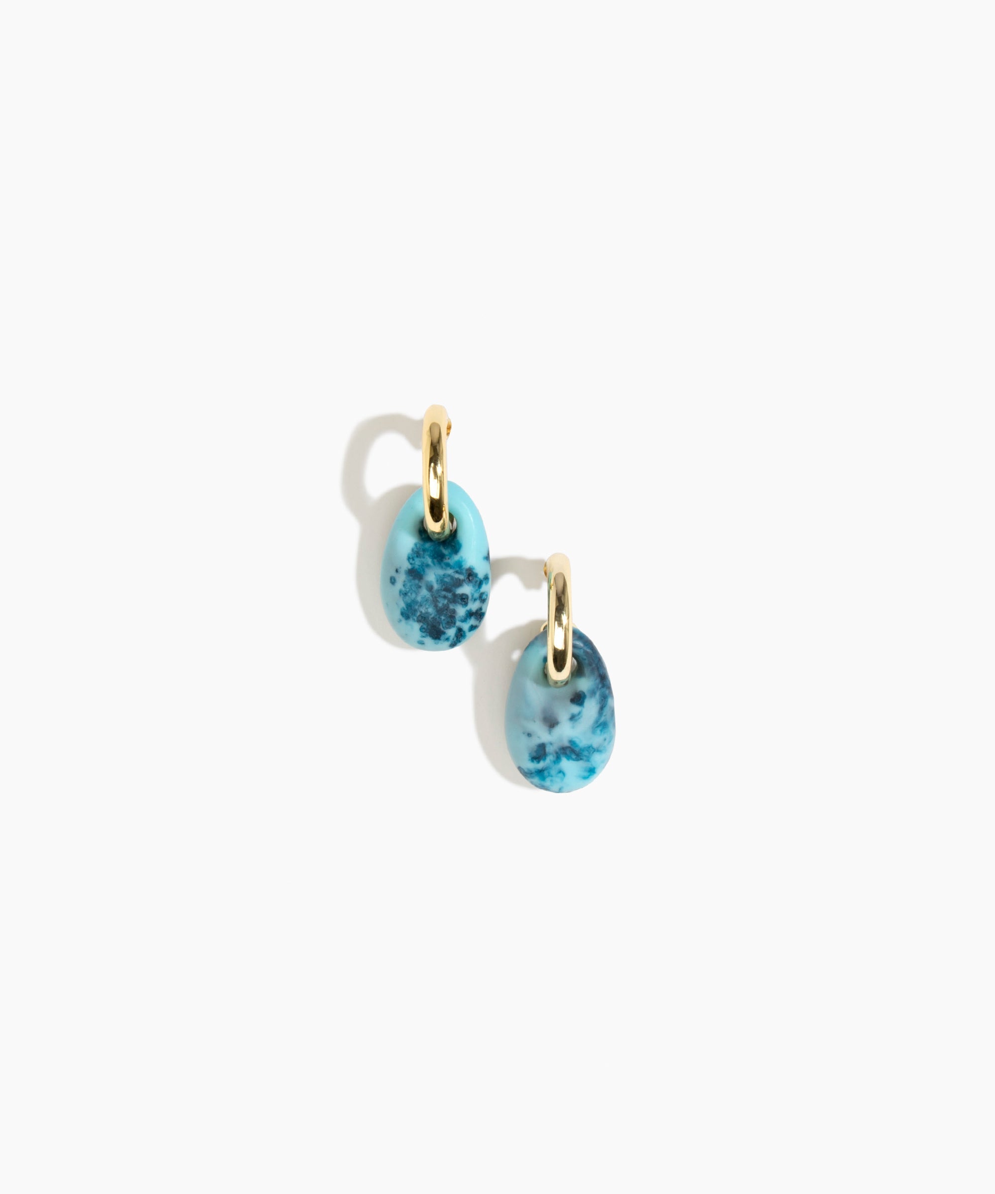 Small Rock Hoop Earrings