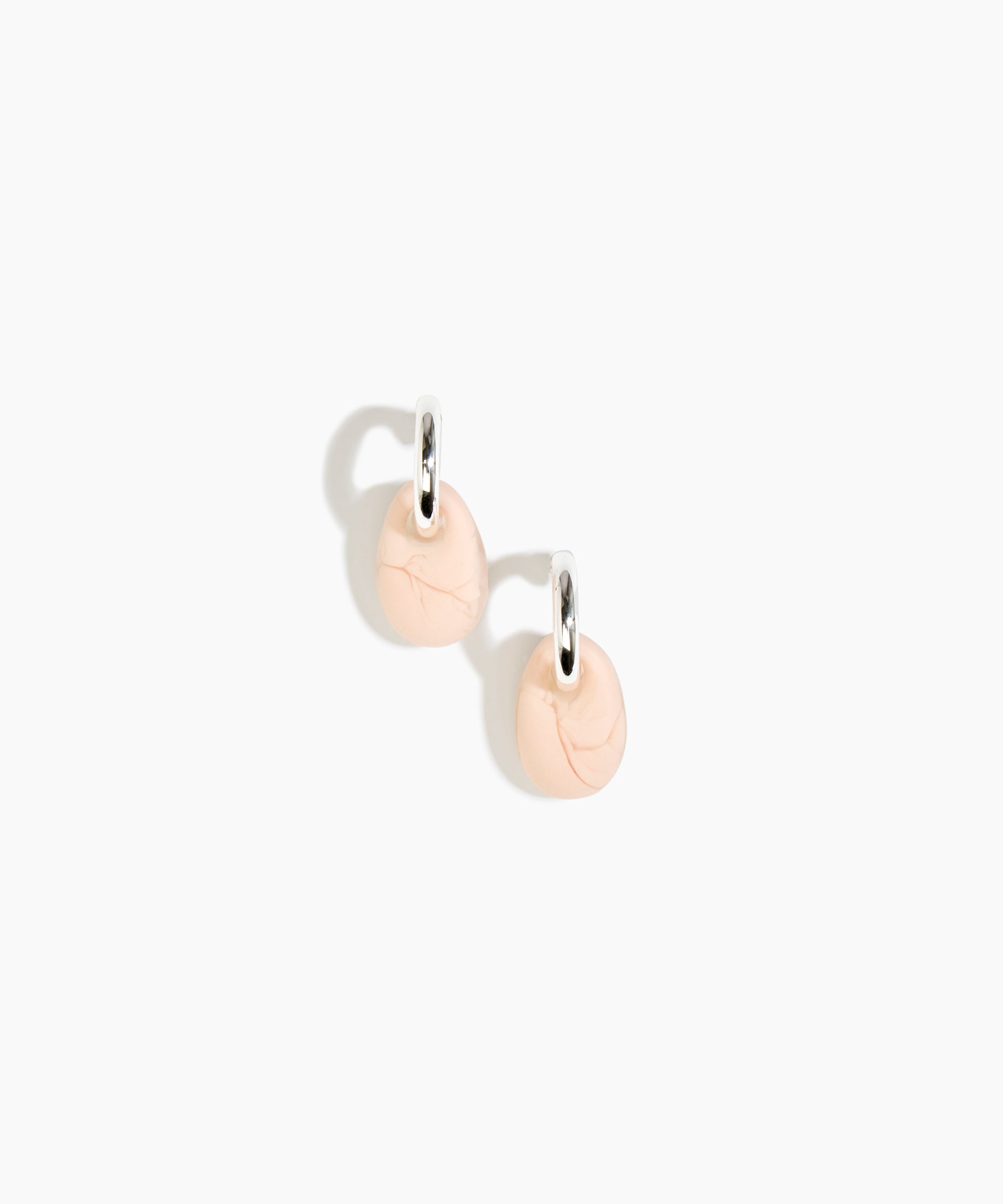 Small Rock Hoop Earrings