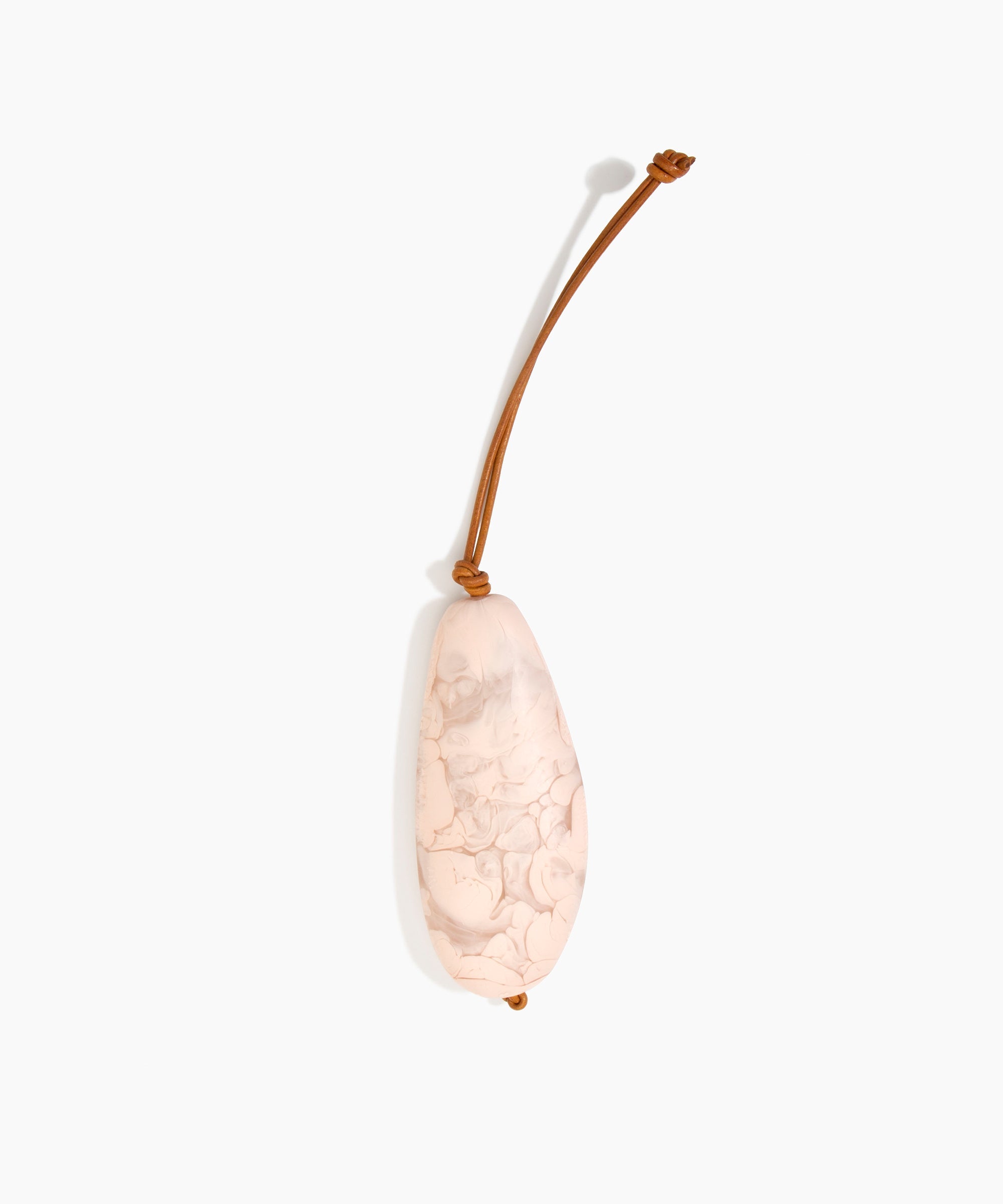 Dinosaur Designs KEYORGPEB Pebble Keyring ROSE SWIRL..