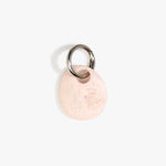 Dinosaur Designs Earth Keyring in Rose Swirl — handcrafted marbled dusty pink resin pebble bead on a polished gunmetal jump ring